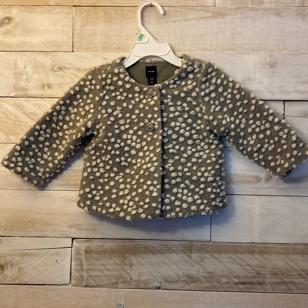 Baby Gap 12-18 Months Grey And White Jacket